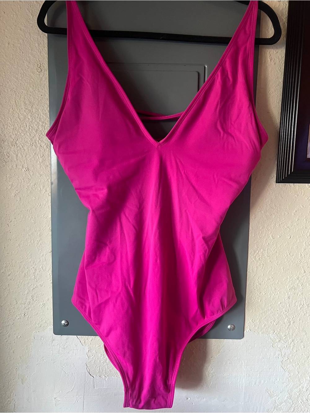TA3 Swim Plungey Fuchsia One-Piece Swimsuit